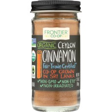FRONTIER: Organic Ground Ceylon Cinnamon, 1.76 oz