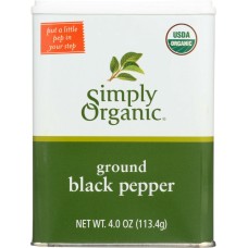 SIMPLY ORGANIC: Ground Black Pepper, 4 oz