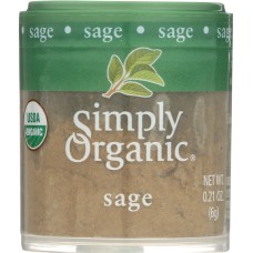 SIMPLY ORGANIC: Mini Sage Ground, .21 oz