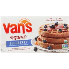 VAN'S: Whole Grain Organic Blueberry Waffles, 8.5 oz