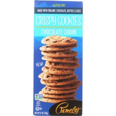 PAMELAS: Crispy Cookies Chocolate Chunk, 6 oz