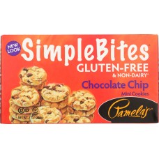 PAMELA'S PRODUCTS: Gluten Free Simplebites Mini Cookies Chocolate Chip, 7 oz