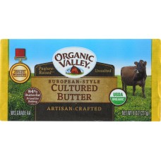 ORGANIC VALLEY: Cultured Butter European Style Unsalted, 8 oz