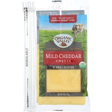 ORGANIC VALLEY: Organic Mild Cheddar Cheese Slices, 6 oz