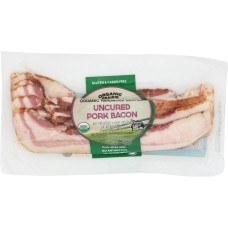 ORGANIC PRAIRIE: Uncured Pork Bacon Smoked Slices, 8 oz