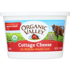 ORGANIC VALLEY: Organic Cottage Cheese Small Curd, 16 oz