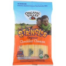 ORGANIC VALLEY: Stringles Organic Cheddar Cheese 6 Sticks, 6 oz