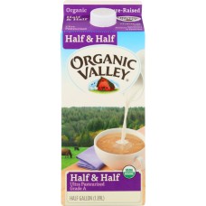ORGANIC VALLEY: Half & Half UHT Organic, 64 oz