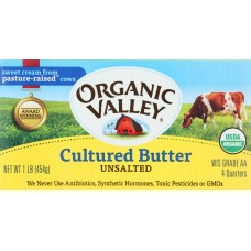 ORGANIC VALLEY: Butter Organic Cultured Unsalted, 16 oz