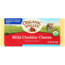 ORGANIC VALLEY: Organic Mild Cheddar Cheese, 8 oz