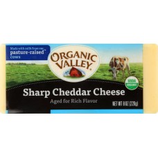 ORGANIC VALLEY: Organic Sharp Cheddar Cheese, 8 oz
