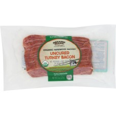 ORGANIC PRAIRIE: Organic Hardwood Smoked Uncured Turkey Bacon, 8 oz