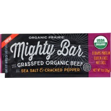 ORGANIC PRAIRIE: Sea Salt & Cracked Pepper Beef Bar, 1 oz
