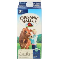 ORGANIC VALLEY: Milk 2% Reduced Fat Ultra Pasteurized, 64 oz
