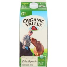 ORGANIC VALLEY: Milk Organic Fat Free Ultra Pasteurized, 64 oz