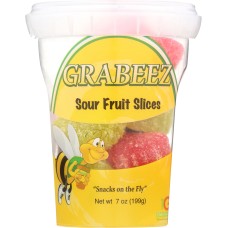 GRABEEZ SNACK CUPS: Sour Fruit Slices Snack Cup, 7 oz