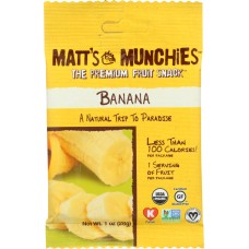 MATTS MUNCHIES: Fruit Snack Banana, 1 oz