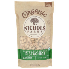 NICHOLS FARMS: In Shell Organic Roasted Pistachios with Sea Salt, 32 oz NICHOLS FARMS: In Shell Organic Roasted Pistachios with Sea Salt, 32 oz
