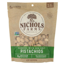 NICHOLS FARMS: In Shell Roasted Pistachios with Sea Salt, 16 oz NICHOLS FARMS: In Shell Roasted Pistachios with Sea Salt, 16 oz