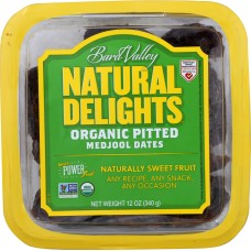 NATURAL DELIGHTS: Date Medjool Pitted, 12 oz