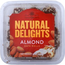 BARD VALLEY: Natural Delights Almond Date Rolls, 12 oz