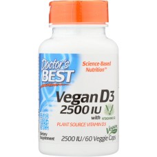 DOCTORS BEST: Vegan D3 2500Iu, 60 vc