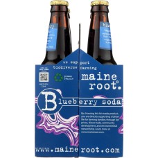 MAINE ROOT: Blueberry Soda 4 Pack, 48 fl oz