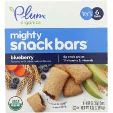 PLUM ORGANICS: Bar Mghty Snk Blueberry, 4.02 oz
