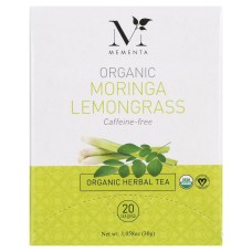 MEMENTA: Tea Lemngrass Moringa Org, 20 CT