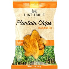 JUST ABOUT FOODS: Chips Plantain Habanero, 5.3 oz