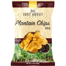 JUST ABOUT FOODS: Chips Plantain Bbq, 5.3 oz