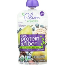 PLUM ORGANICS: Baby Fd Pear Protn Fiber, 4 oz