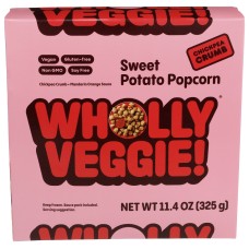 WHOLLY VEGGIE: Popcorn Vegan Sweet Potat, 11.4 oz