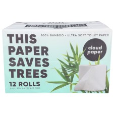 CLOUD PAPER: Toilet Paper Bamboo 3ply, 12 pk