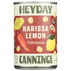 HEYDAY CANNING CO: Chickpeas Harissa Lemon, 15 OZ