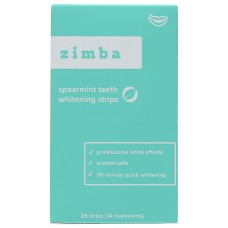 ZIMBA: Teeth Whtn Strips Sprmint, 28 PC