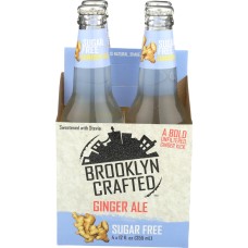 BROOKLYN CRAFTED: Ginger Ale Sugar Free 4Pk, 48 FO