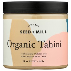 SEED & MILL: Tahini Organic, 16 oz