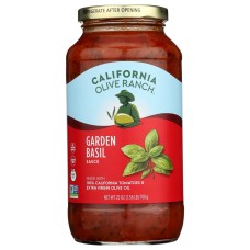 CALIFORNIA OLIVE RANCH: Sauce Pasta Grdn Basil, 25 OZ