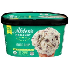 ALDENS ORGANIC: Mint Chip Ice Cream, 48 oz