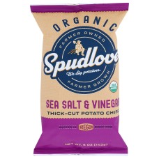 SPUDLOVE: Chips Potato Sea Salt & V, 5 oz