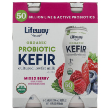 LIFEWAY: Organic Low Fat Mixed Berry Kefir 4 Bottles, 14 fo LIFEWAY: Organic Low Fat Mixed Berry Kefir 4 Bottles, 14 fo