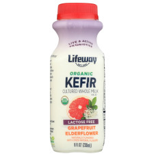 LIFEWAY: Organic Kefir Whole Milk Grapefruit Elderflower, 8 fo