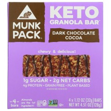 MUNK PACK: Bar Granola Dark Choco Cocoa 4Pk, 4.51 oz