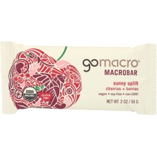 GOMACRO: MacroBar Sunny Uplift Cherries + Berries, 2 oz