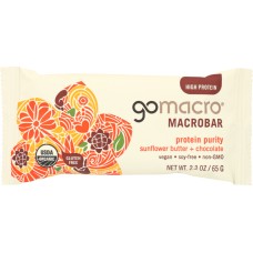 GOMACRO: MacroBar Protein Purity Sunflower Butter Chocolate, 2.3 oz