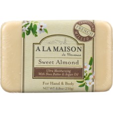 A LA MAISON DE PROVENCE: Sweet Almond Bar Soap, 8.8 oz