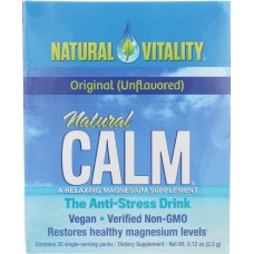 NATURAL VITALITY: Natural Calm The Anti-Stress Drink 30 Single-Serving Packs, 0.12 oz