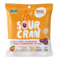 PATIENCE FRUIT & CO: Cranberries Sour Peach, 2.12 oz