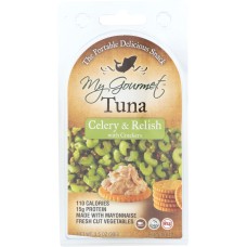 MY GOURMET TUNA: Celery and Relish with Crackers Snack Pack, 3.50 oz
